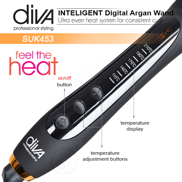 Плойка конусная Diva Intelligent Digital Wand Ø32-19мм D453