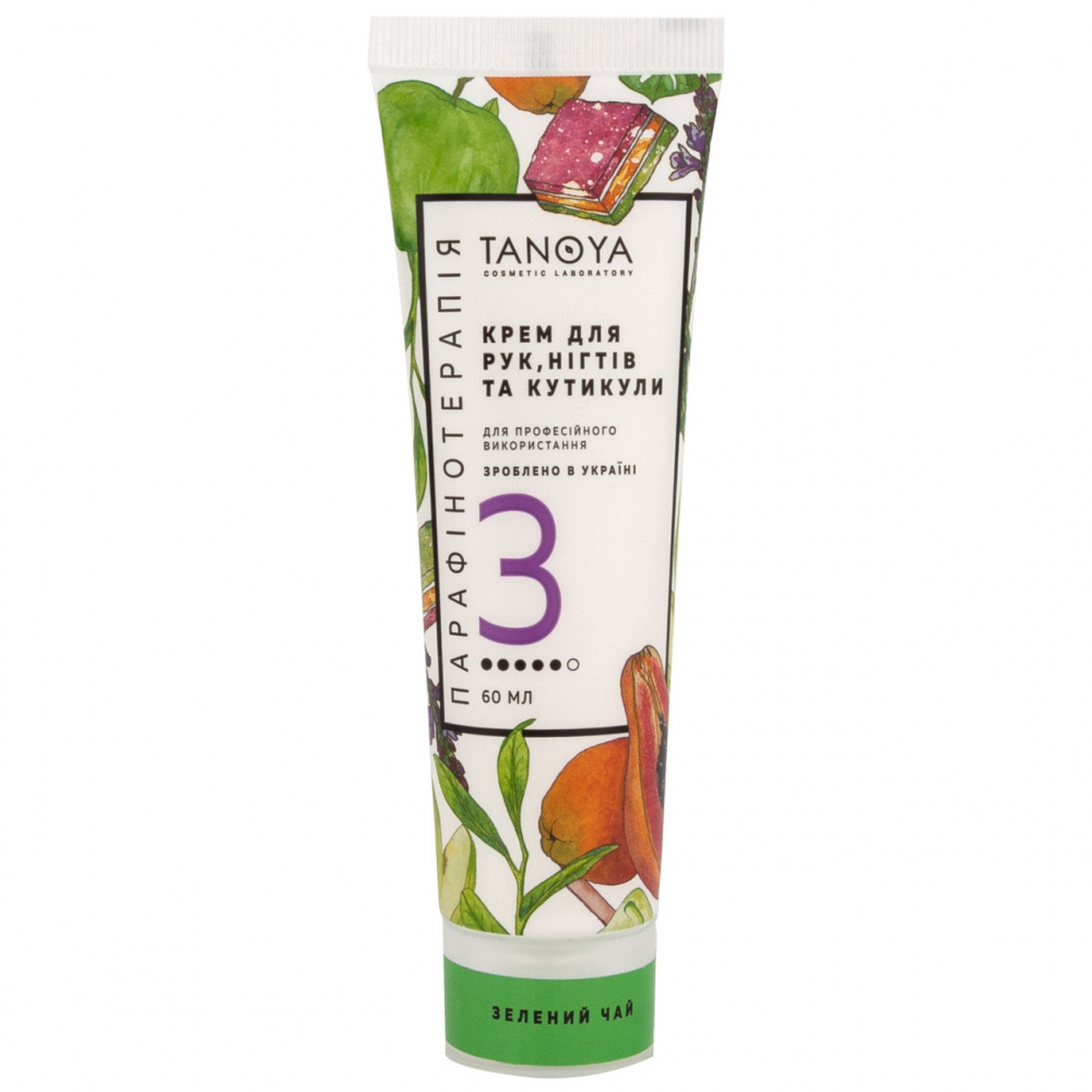 Крем Tanoya для рук, ногтей и кутикулы с запахом зелёного чая 60мл