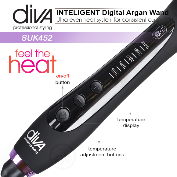 Плойка конусная Diva Intelligent Digital Wand Ø25-13мм D452