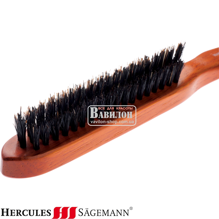Щетка 3-рядная натуральная щетина Hercules для вычесывания начеса 9080