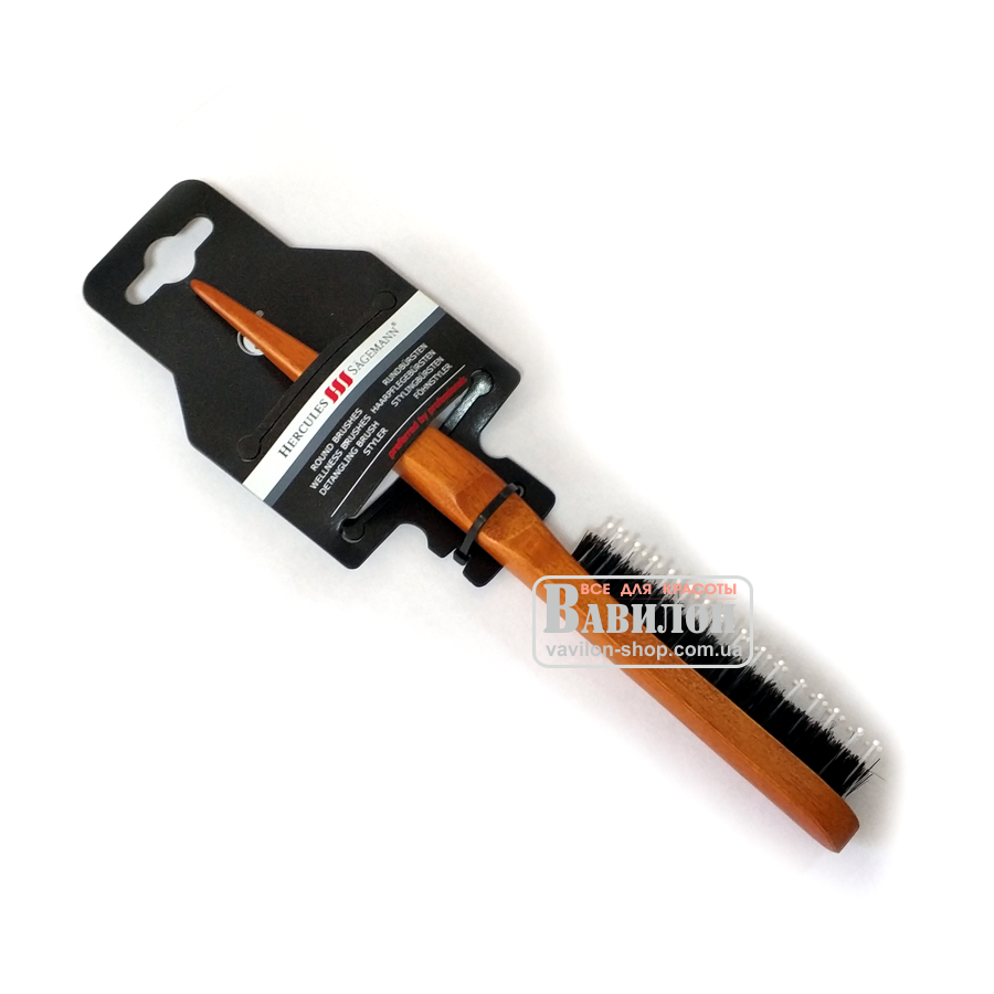 Щетка 3-рядная натуральная щетина+пластик Hercules для вычесывания начеса 9000