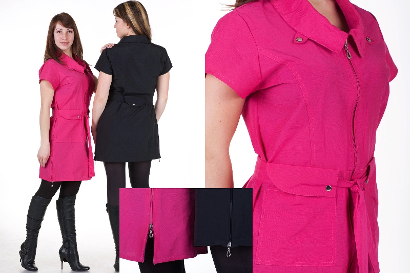 Халат "Кнопка" Aleks чёрный