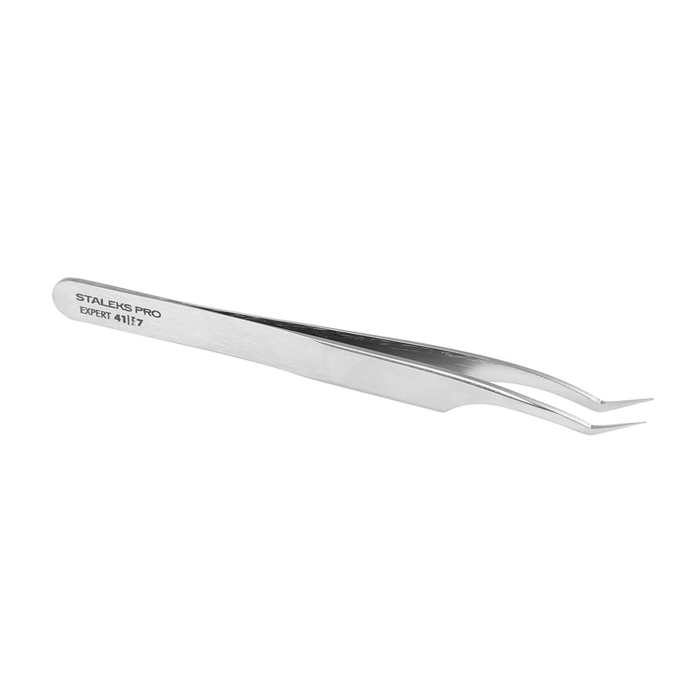 Пинцет Сталекс для ресниц Expert TE-41/7 L-образный 30'