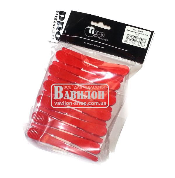 Зажим комбинированный с силиконовой вставкой в блистере 12,2см