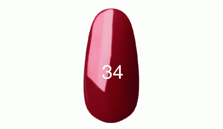 Гель-лак Kodi №34 (классический бордовый, эмаль) 8мл