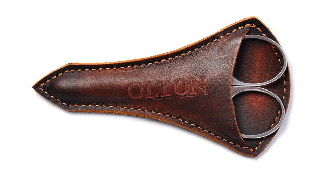 Ножиці манікюрні Olton 100мм + чохол (шкіра)