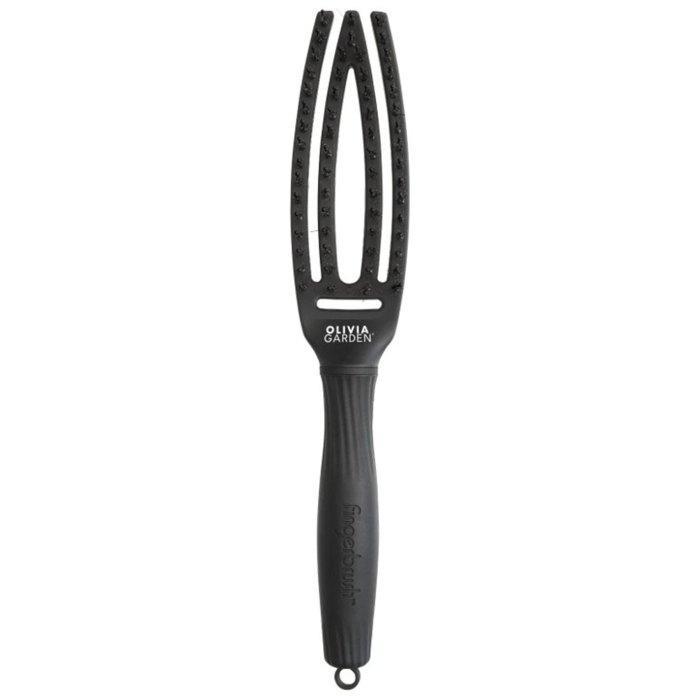 Щётка Olivia Garden Fingerbrush Care Iconic Boar&Nylon Full Black Small ID1730