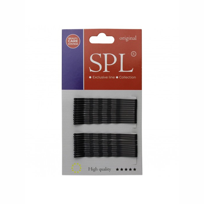 Невидимки SPL 55мм чёрные 24шт 3010-0055