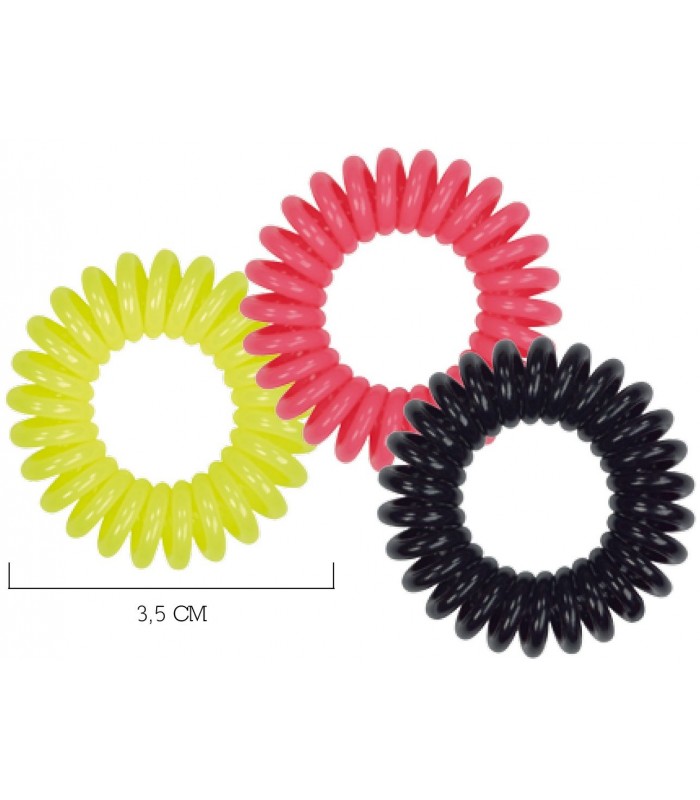 Резинки для волос Sibel Spiradelic Neon 3шт 660051200