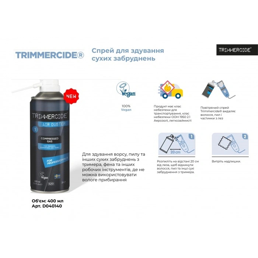Спрей для здування сухих забруднень Trimmercide Air Duster 400мл D040140