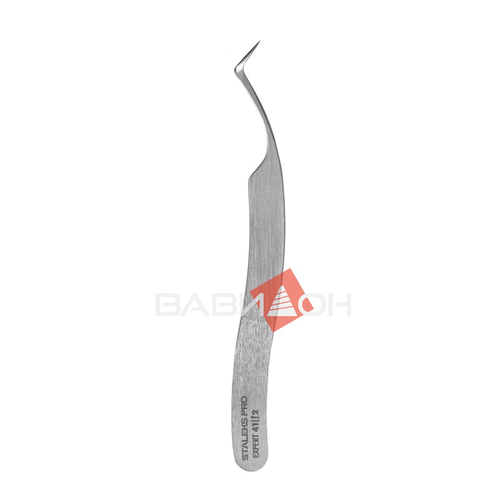 Пинцет Сталекс для ресниц Expert TE-41/2 L-образный 40' TE-41/2