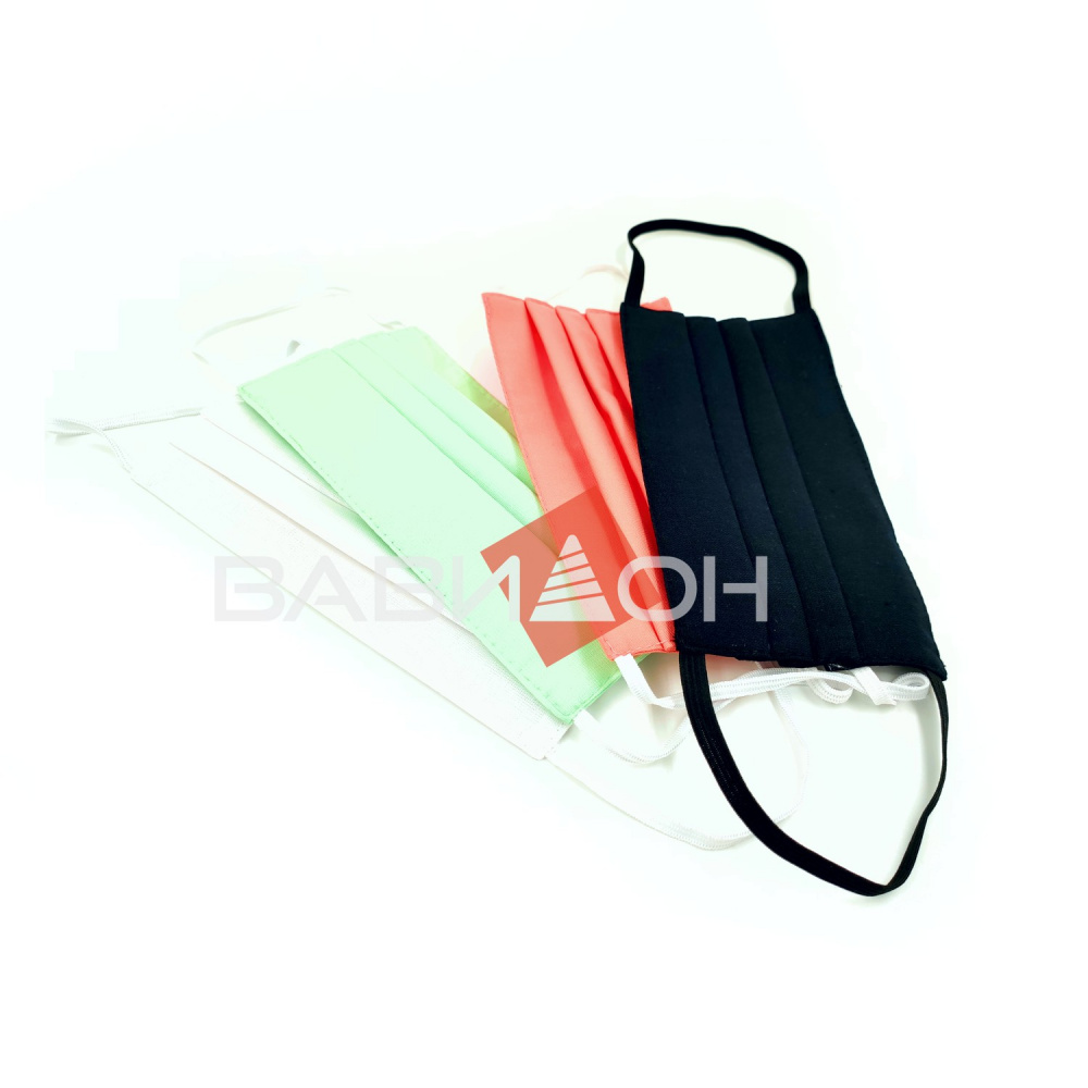 Маска захисна для особи багаторазова тришарова