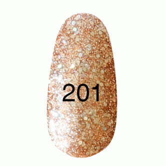 Гель-лак Kodi №201 (бронзовый с перламутром, блестками) 8 мл