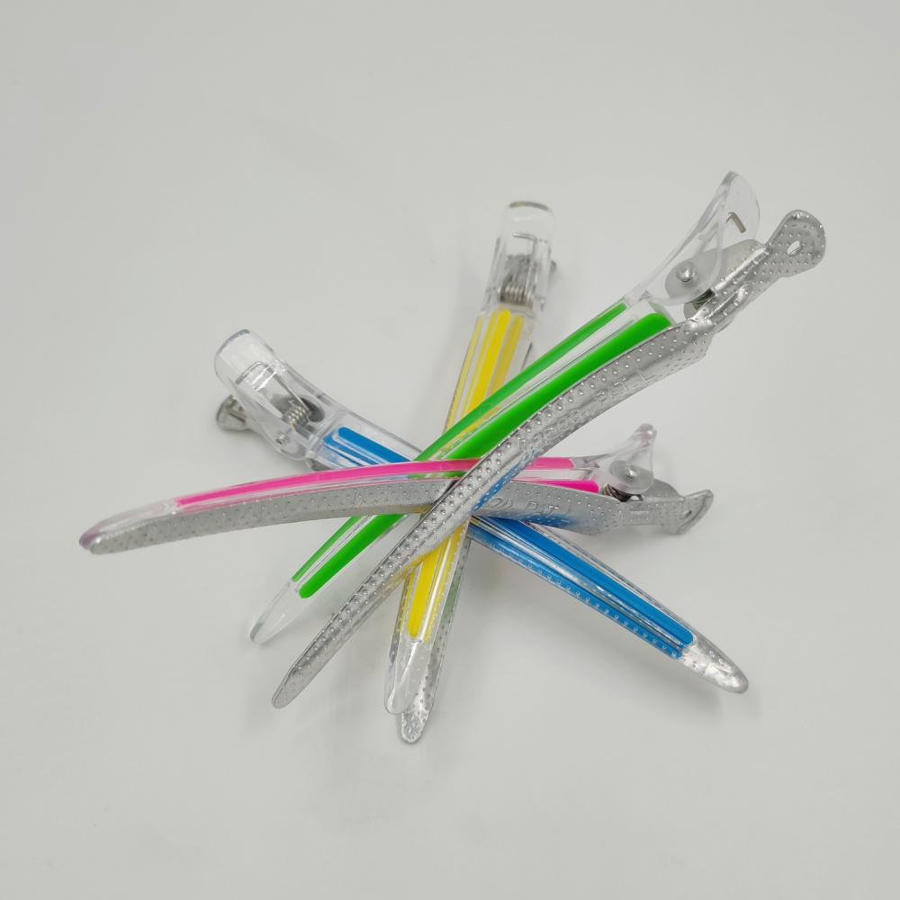 Зажим комбинированный с силиконовой вставкой с круглым носиком 12см