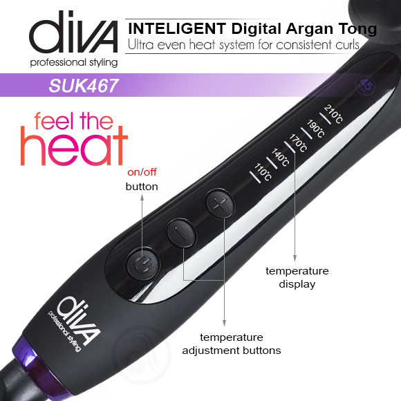 Плойка Diva Intelligent Digital Tong Ø45мм D467