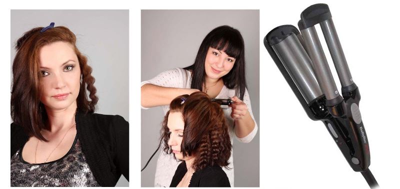 Плойка трёхстволка Babyliss Triple Barrel Waver BabyWave Ceramic BAB2061E