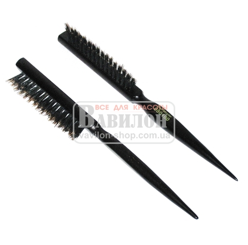 Щетка 3-рядная натуральная щетина Patric Cameroon для вычесывания начеса 080100