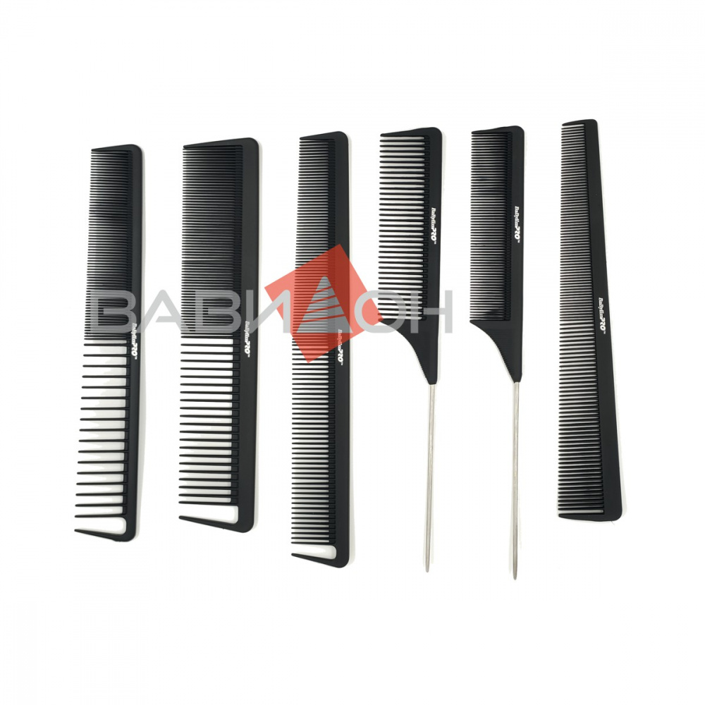 Набор расчёсок BabylissPro 6шт+чехол M2393E