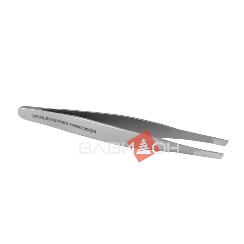 Пинцет Сталекс для бровей Expert TE-20/4 (узкие скошенные кромки)