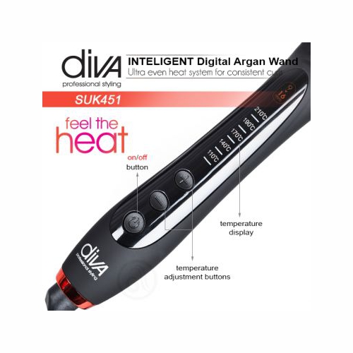 Плойка конусная Diva Intelligent Digital Wand Ø16-9мм D451