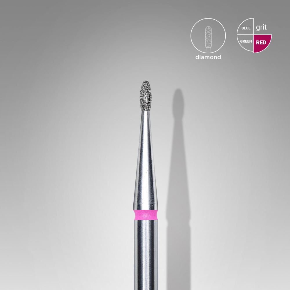 Фреза алмазная Сталекс Почка закругленная EXPERT FA50R012/3K красная