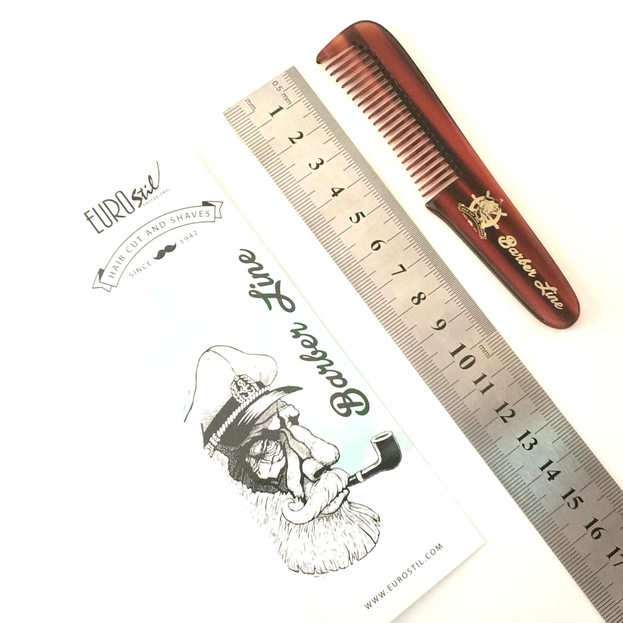 Расческа Eurostil для усов/бороды с ручкой 04546