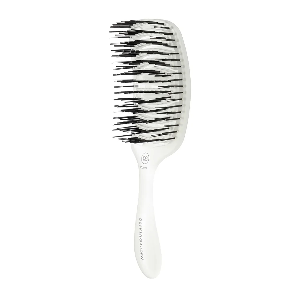 Щетка Olivia Garden iDetangle Essential Care Flex Fine Hair Bristles Ice White