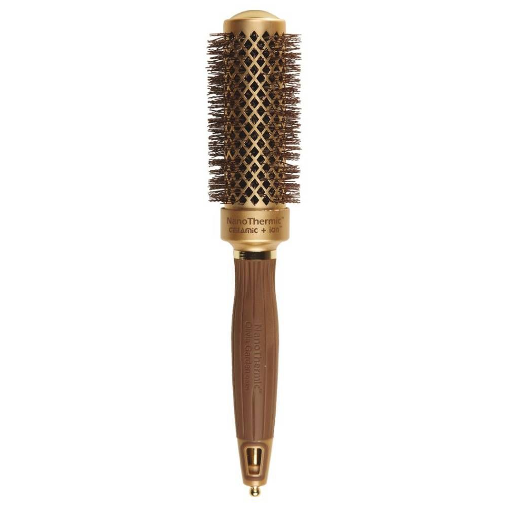 Термобраш Olivia Garden Expert Blowout Shine Wavy Bristles Gold&Brown 35