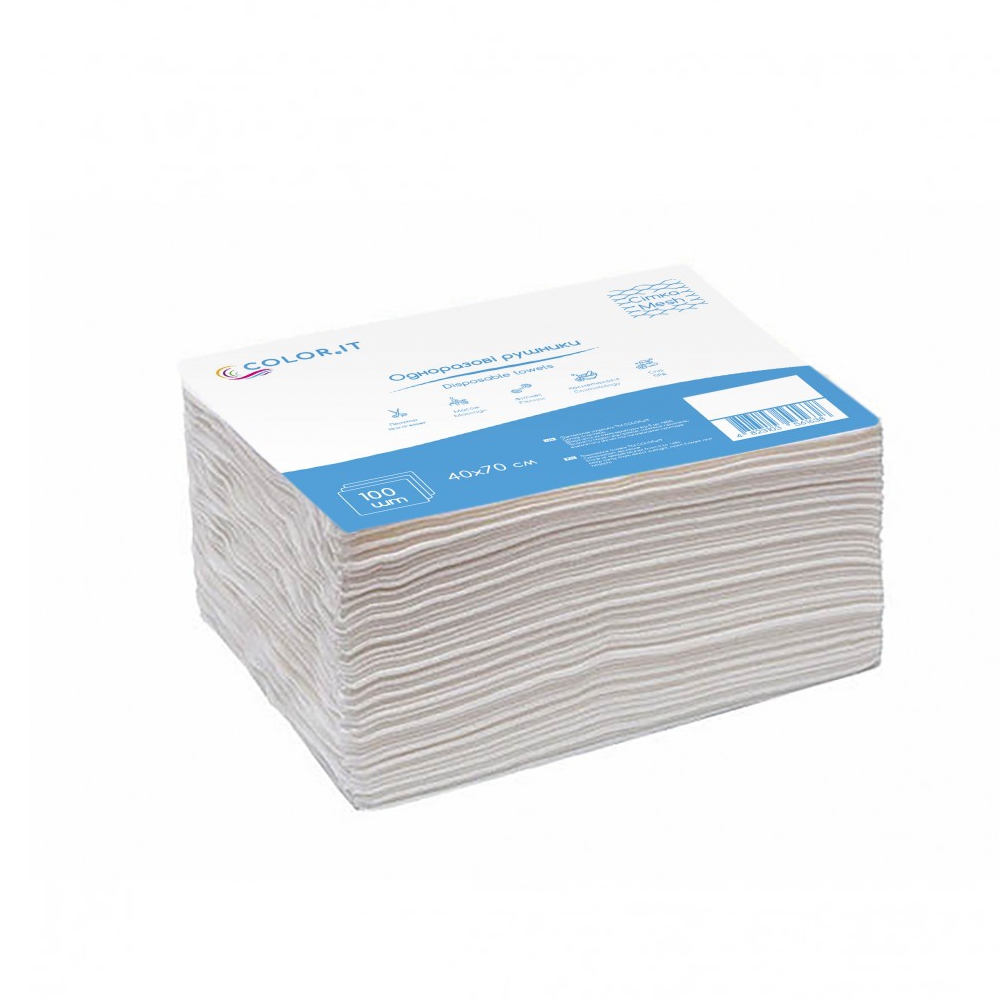 Полотенце COLOReIT 40х70см 100шт гладкие