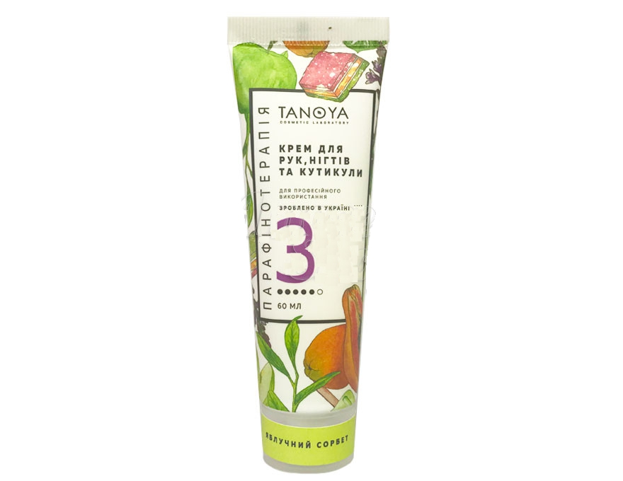 Крем Tanoya для рук, ногтей и кутикулы "яблочный-сорбет" 60мл