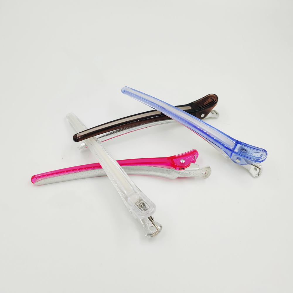 Зажим комбинированный с силиконовой вставкой с острым носиком 11,5см