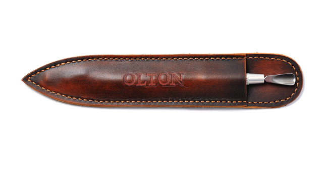 Лопатка топорик Olton 140мм + чехол (кожа)