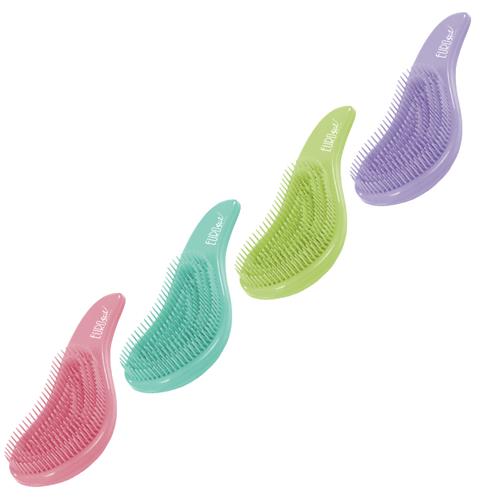 Щетка Eurostil Detangler цветная 04256