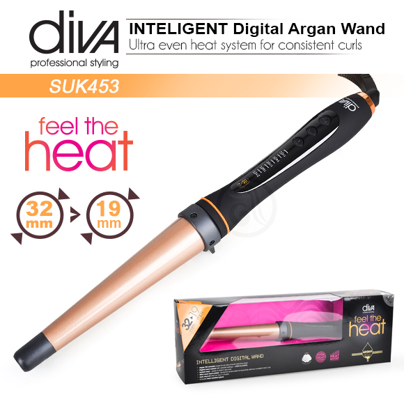 Плойка конусная Diva Intelligent Digital Wand Ø32-19мм D453