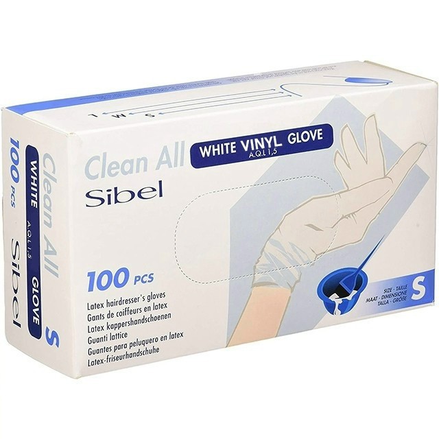 Перчатки Sibel виниловые 100шт 093220154*55