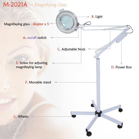 Лампа-лупа на штативе M-2021A