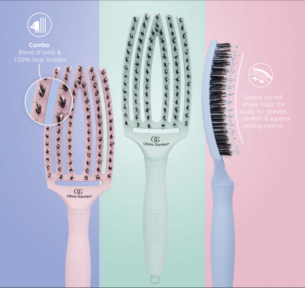 Щітка Olivia Garden Finger Brush Combo Pastel Medium