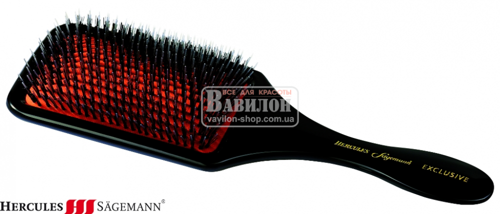 Щетка Hercules Excllusive Paddle Large щетина+нейлон 15 рядов эбонитовая 2341