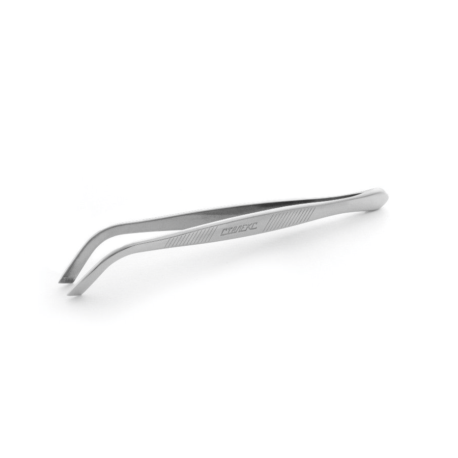 Пинцет Сталекс для бровей T3-10-04 (П-04) наклонный