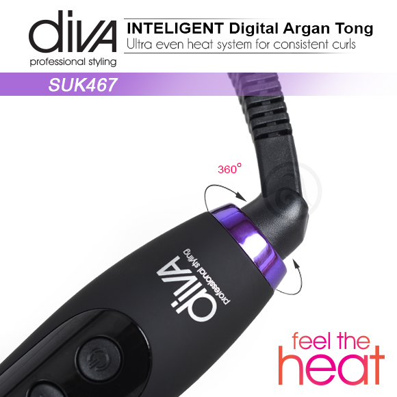 Плойка Diva Intelligent Digital Tong Ø45мм D467