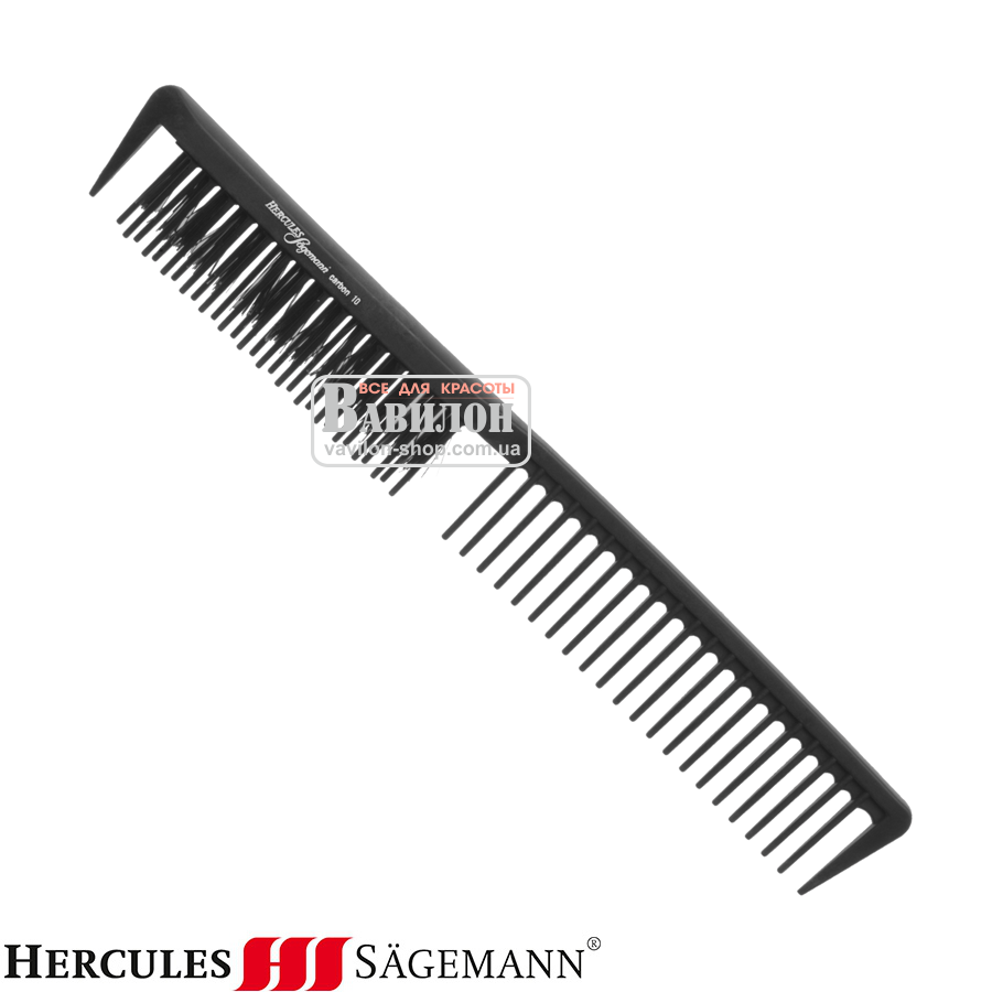Расческа Hercules Carbon Comb с натуральной щетиной HS C10 9"